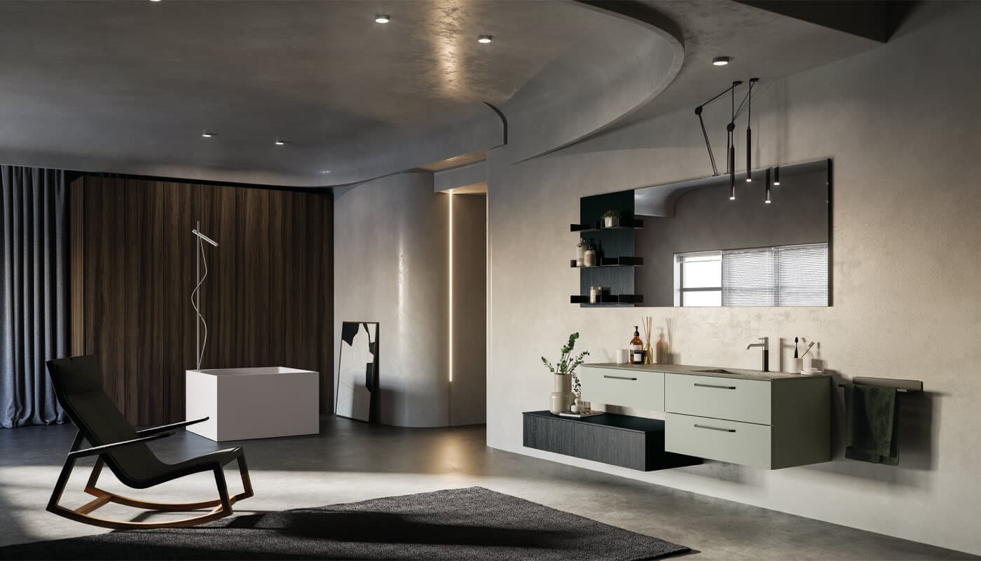 Bagno con vasca freestanding