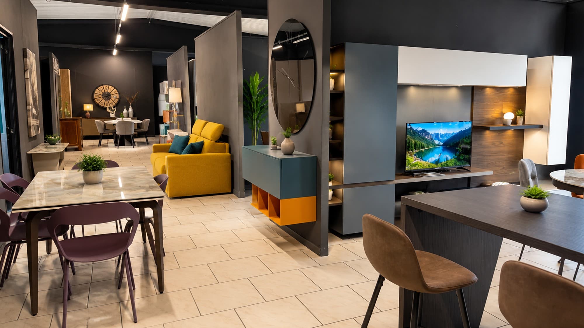Zona living dello showroom Callegari